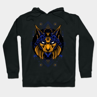 demon cat with blue highlights Hoodie